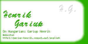 henrik gariup business card